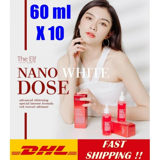 10 X The Elf Nano White Dose Serum 10X Fast Whitening Dark Skin Matte Skin 60 ml